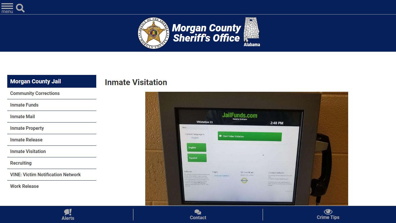 Inmate Visitation | Morgan County Sheriff, Alabama