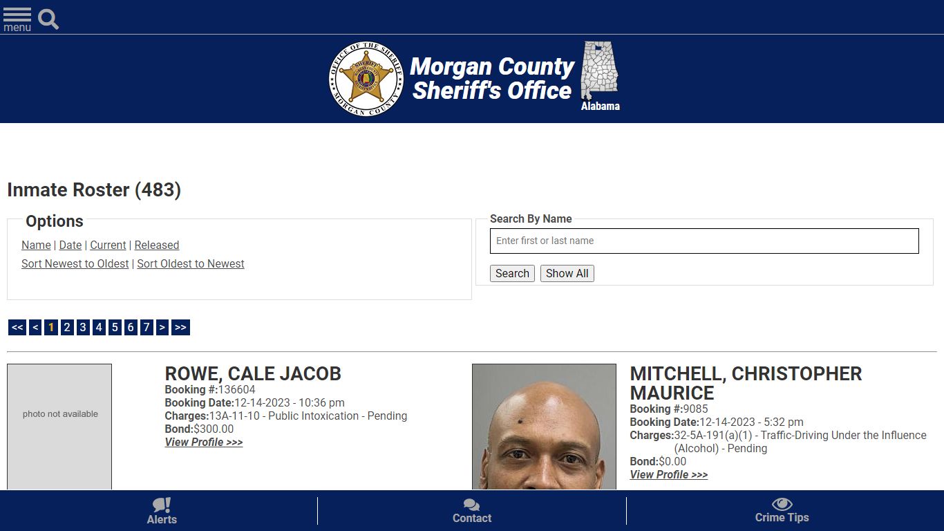 Inmate Roster (482) - Morgan County Sheriff, Al